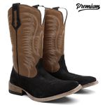 Bota Texana Masculina Nobuck Preto