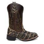 Bota Texana Masculina Pirarucu Antic Rustic