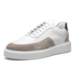Tênis Casual Masculino Gallant Branco/Marinho Camurça Nude Valentus