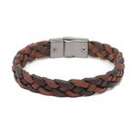 Pulseira em Couro Valentus Trançado 