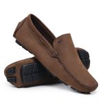 Mocassim Drive Liso Vancouver Em Couro Nobuck Castor 046