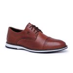 Sapato Social Derby Masculino Vancouver Em Couro Havana 8005