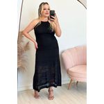 Vestido de tricô Lia -Preto