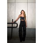 Calça cargo com brilho