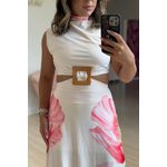 Vestido Poliamida rosa floral
