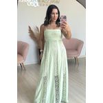 Vestido longo Mari - Verde menta