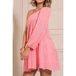 Vestido curto nula manga - Rosa bebê 