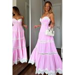 Vestido Roma Longo - Rosa bebê 