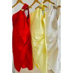 Vestido Alfaiataria Nula Manga - Off White