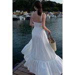 Vestido europeu mídi- Branco