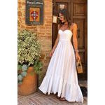 Vestido europeu mídi- Branco