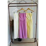Vestido Tomara que caia - Amarelo pastel