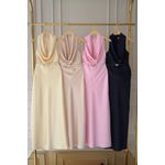 Vestido Mônica de cetim Amarelo