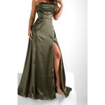 Vestido Longo Festa Verde Musgo