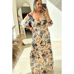 Vestido Dinamara longo estampado