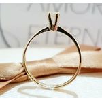 Anel de Ouro Solitário com Diamante de 5 Pts Goiânia