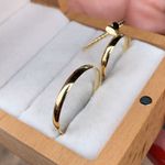 Combo de Alianças Anápolis Abaulada 2,5mm + Anel Solitário em Ouro 