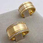 Alianças Chapa Reta em Ouro 18k Largas 9mm Goiânia