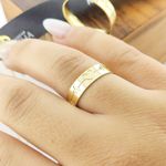 Alianças de Casamento Ouro 18k Coração a Laser Goiânia