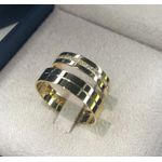 Alianças de Noivado ou Casamento Goiânia 4mm em Ouro 18K Cravejada