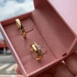Trio de Alianças Aparecida de Goiânia 3mm + Anel Solitário