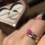 Trio de Alianças Goiânia 3mm + Anel Solitário Coração em ouro 18k/750