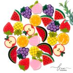 Frutas Acrílico Glitter 4cm (2Uni.)
