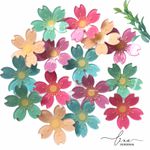 Flor Côncava Acrílico Glitter (2Uni.)