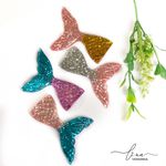 Calda de Sereia Acrílico Glitter 7cm (2 unid)