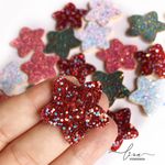 Mini Estrela Flocada Reta (4 unid)
