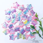 Mini Estrela Acrílica Glitter Colorida (4Uni.)