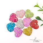 Mimi Coração Acrílico Estrelinhas (4 unid)