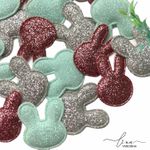Mini Coelho Glitter (4 unidades)