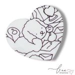 Coração Bobbie Goods p/ Colorir (3,5CM) 
