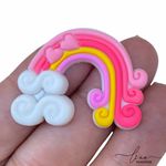 Mini Arco-íris Emborrachado Coração (4Uni.)
