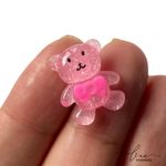 Mini Ursinho Glitter Resina (4Uni.)