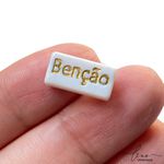 Contas Retangular Palavras Português Dourado