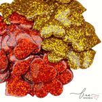 Coração Acrílico Glitter 4cm (2Uni.)