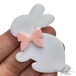 Coelho Laço Acrílico 6CM (2Uni.) 