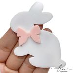 Coelho Laço Acrílico 7CM (2Uni.) 