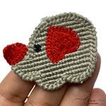 Elefante Cinza Tricô (2 unid) 