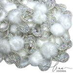 Orelhas Coelho Strass Pompom (2 Unid.) 