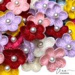  Florzinha Tricô com Peróla (4Uni.) 