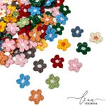 Mini Flor Bordada Colorida (10Uni.) 