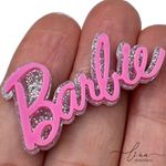 Nome Barbie Prata Acrílico 4CM (2Uni.)