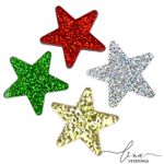 Kit Natal Coração/Estrela Acrílico 2CM (8Uni.)