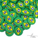Mini Bandeira Brasil Emborrachado (4Uni.) 