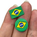 Mini Bandeira Brasil Emborrachado (4Uni.) 