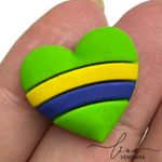 Mini Coração Brasil Emborrachado (4Uni.) 