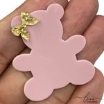 Urso Laço Acrílico 4CM (2Uni.) 